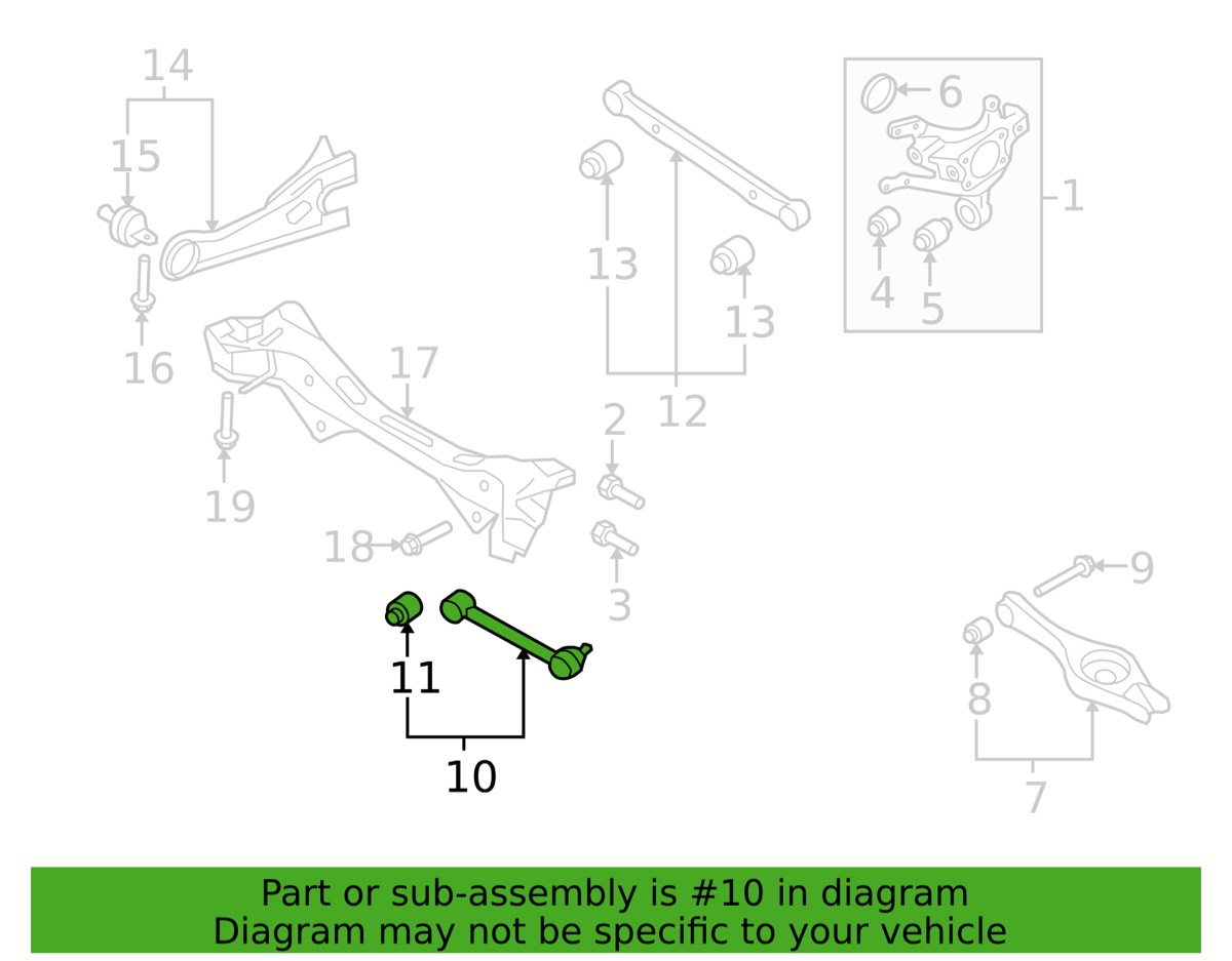 Bras de suspension arrière latéral 4